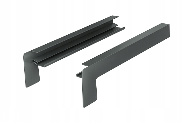 BOCZKI ALU DO PARAPETÓW PROSTYCH GRAFIT 40cm