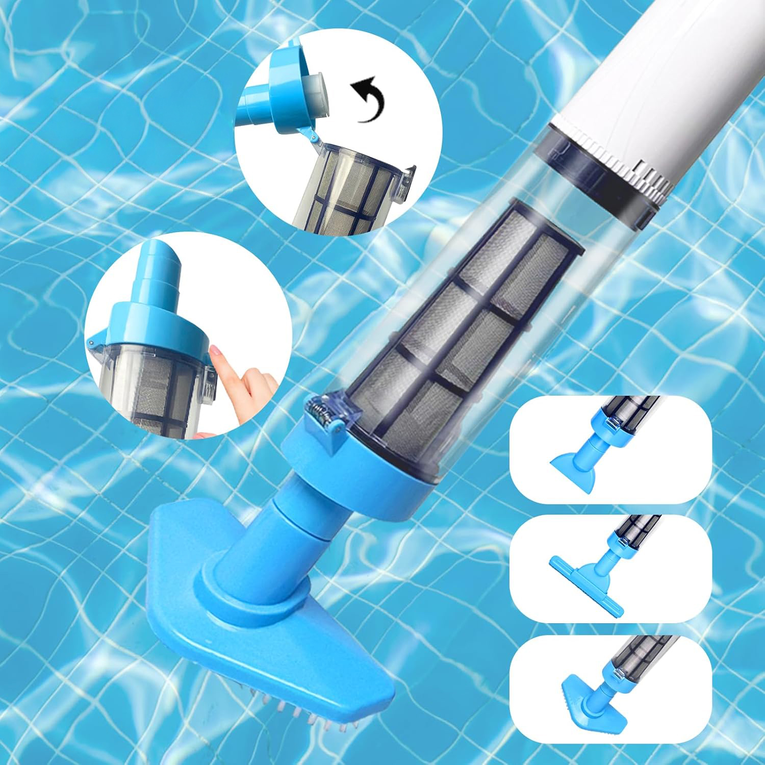 Odkurzacz basenowy PoolyPoly 1822 3w1 bezprzewodowy do basenu spa i jacuzzi