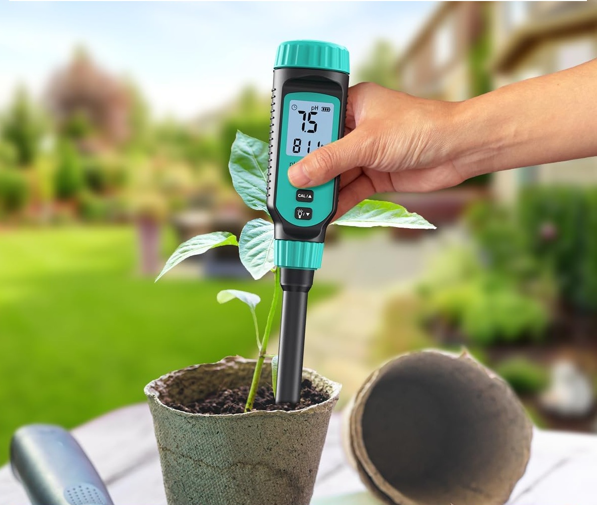 Tester gleby cyfrowy z sondą i wyświetlaczem LCD Tadeto TE027