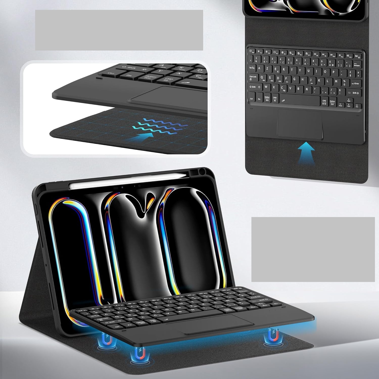 UŻYWANE Etui z klawiaturą i touchpadem do iPad Pro 11" M4 2024 CACOE AZERTY