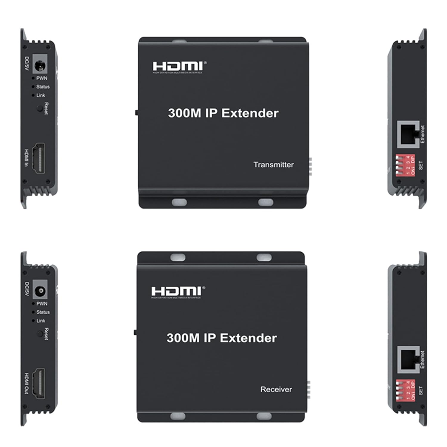 Extender HDMI KVM 300 m po IP CAT6 – Full HD 1080p z obsługą USB