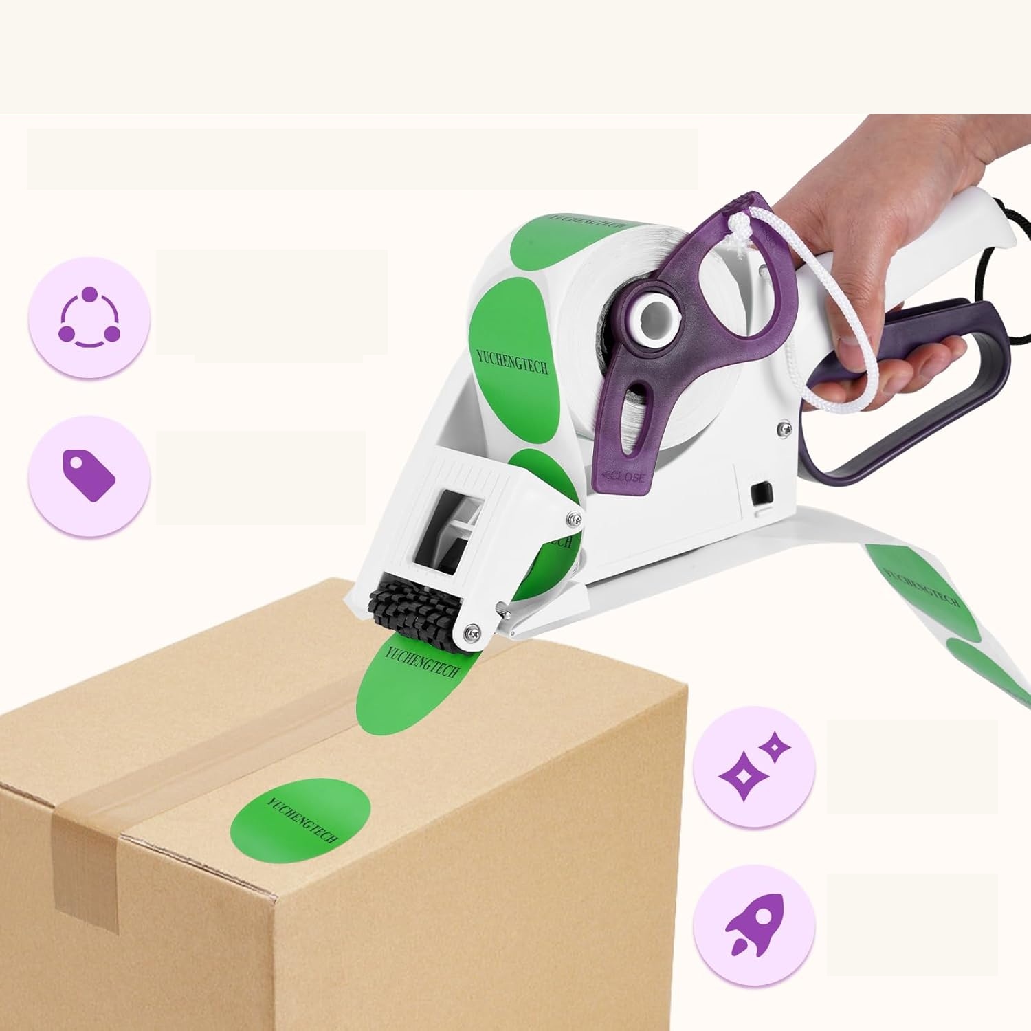 Aplikator etykiet ręczny YUCHENGTECH do etykiet o szerokości 20 mm-60 mm