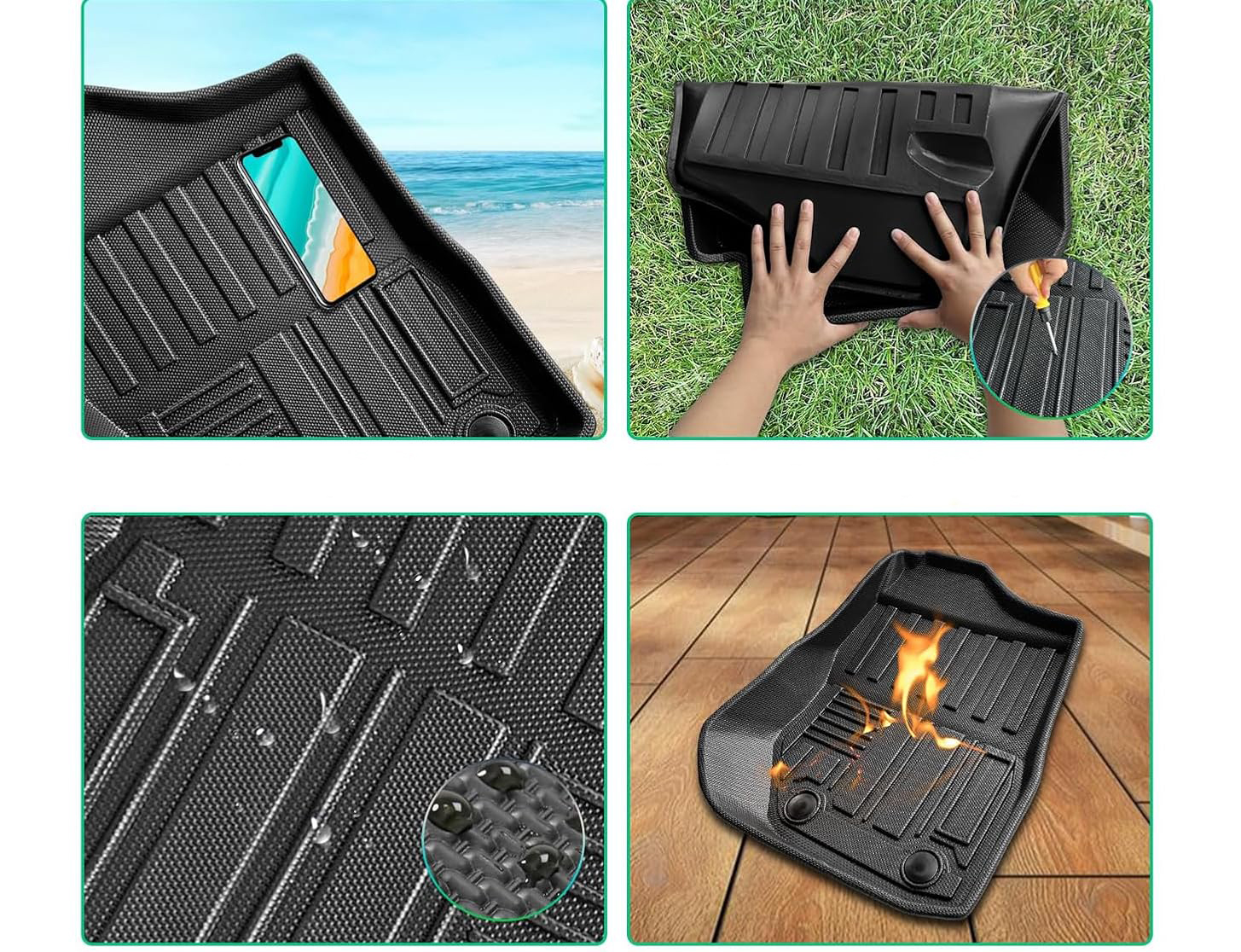 Dywaniki samochodowe GAFAT Suzuki Jimny 2021-2024 TPE 3D wysokie krawędzie