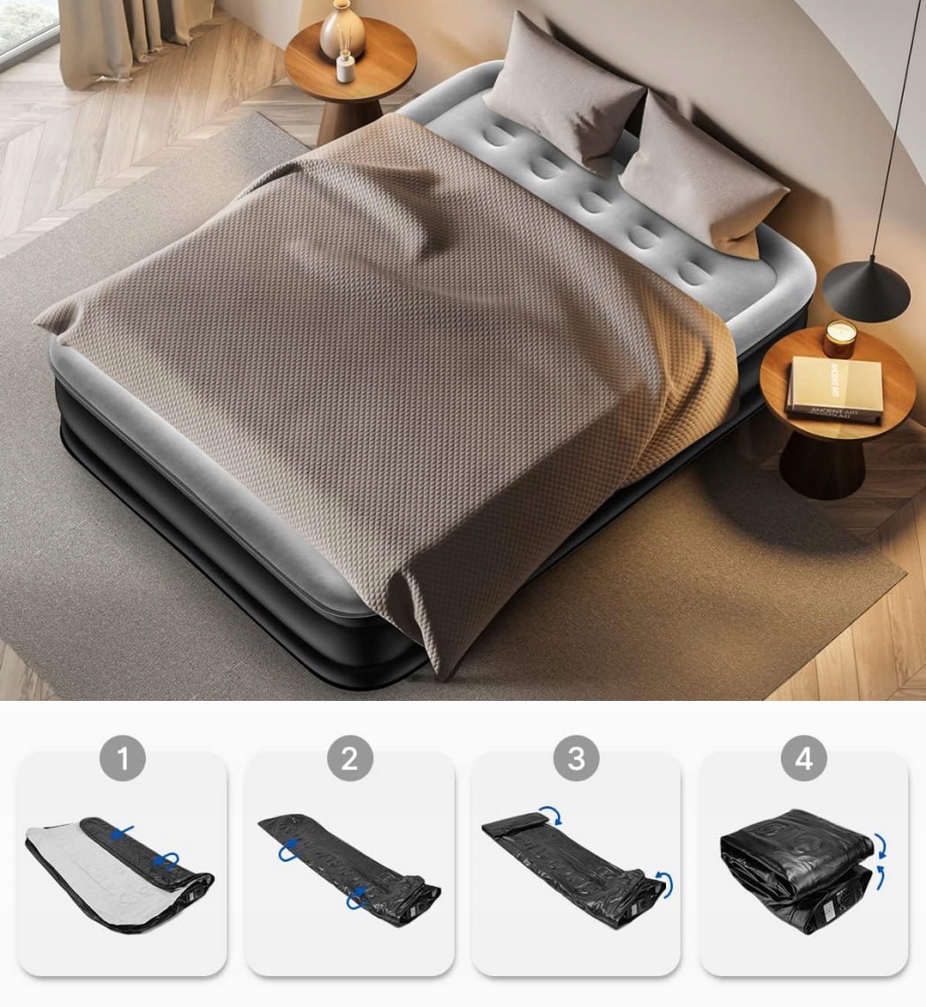 Materac dmuchany z pompką 203x152x46 cm Airefina Queen AF-A08, Po naprawie