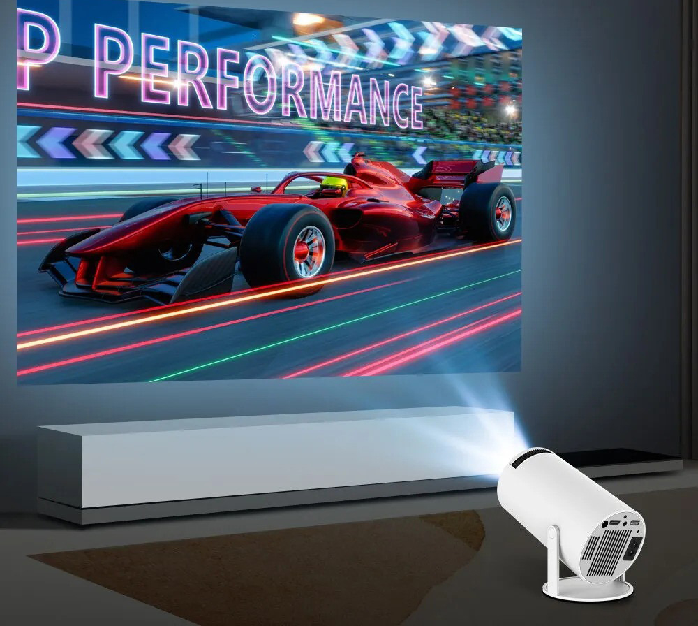 RESTEQ Projektor kina domowego HD Android 11 z WiFi 6 i Bluetooth 5.0