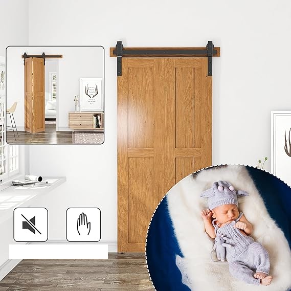 NIEKOMPLETNY Zestaw okuć do drzwi przesuwnych składanych SANKEYTEW 131 cm