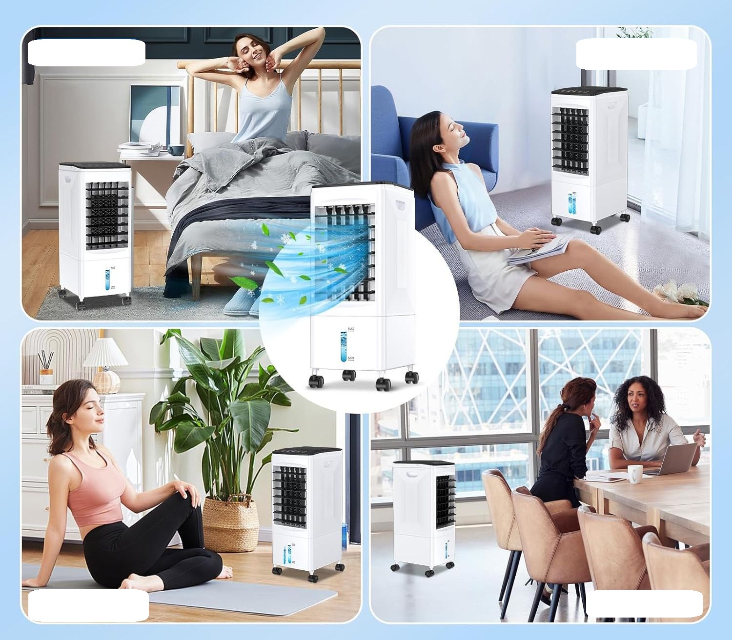 Klimatyzator przenośny z funkcją chłodzenia wodą 60W 6L POWYSTAWOWY