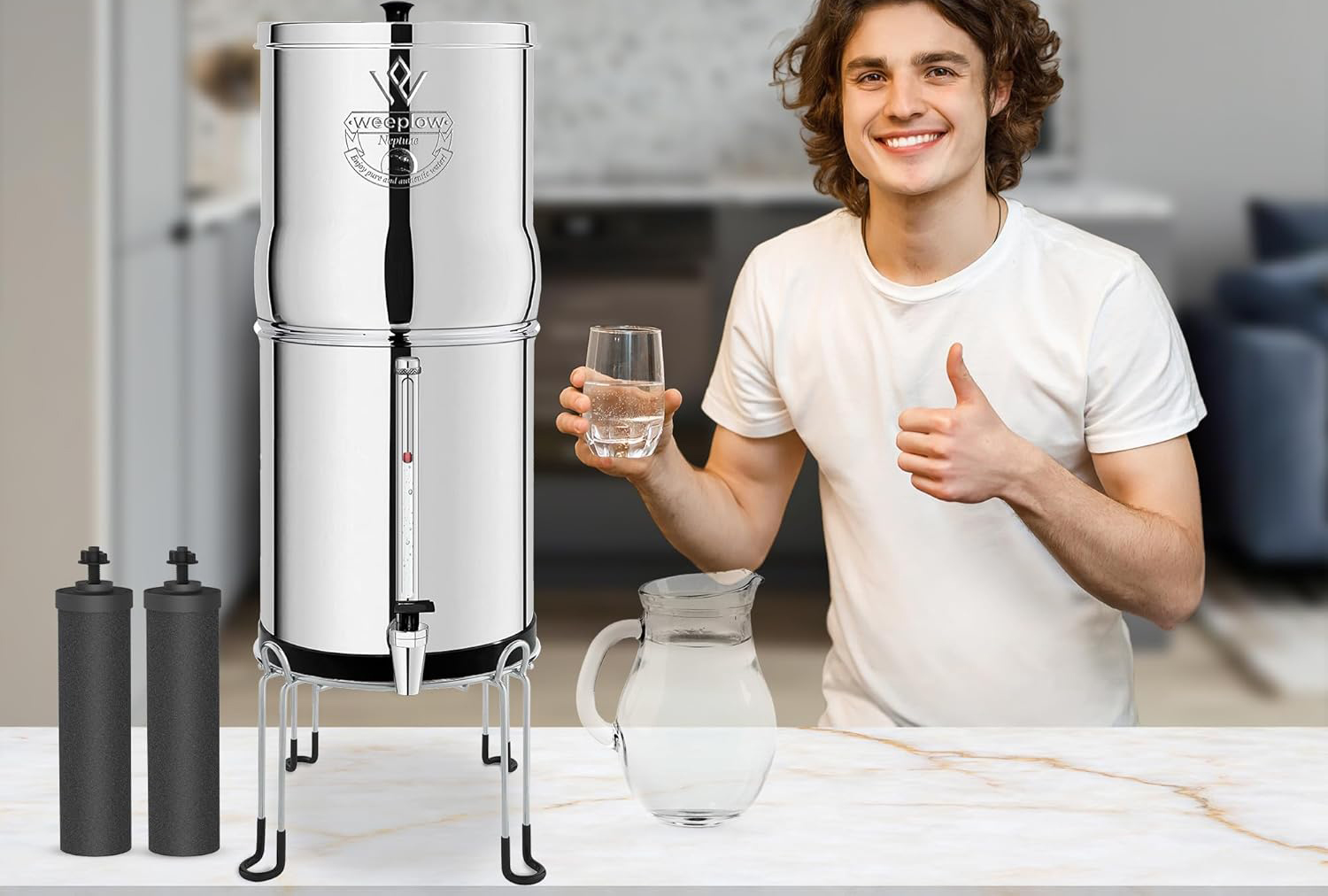 System filtracji grawitacyjnej Weeplow Neptune 11L AISI 304, Nowy z wadą