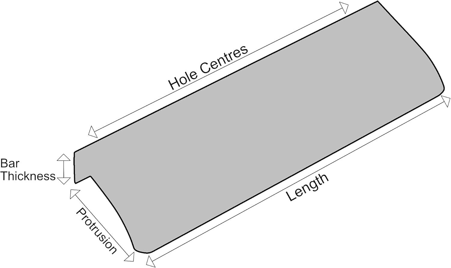 Uchwyt meblowy chromowany M4TEC VD3 96 mm do szafek i mebli 10 szt.