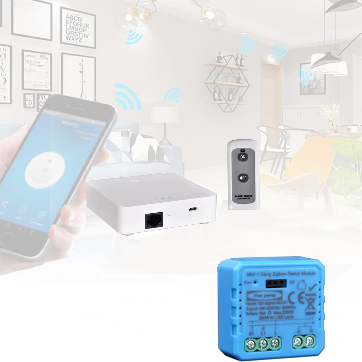 Moduł włącznika ZigBee Yueyang Mini Smart Switch  (5 szt.)