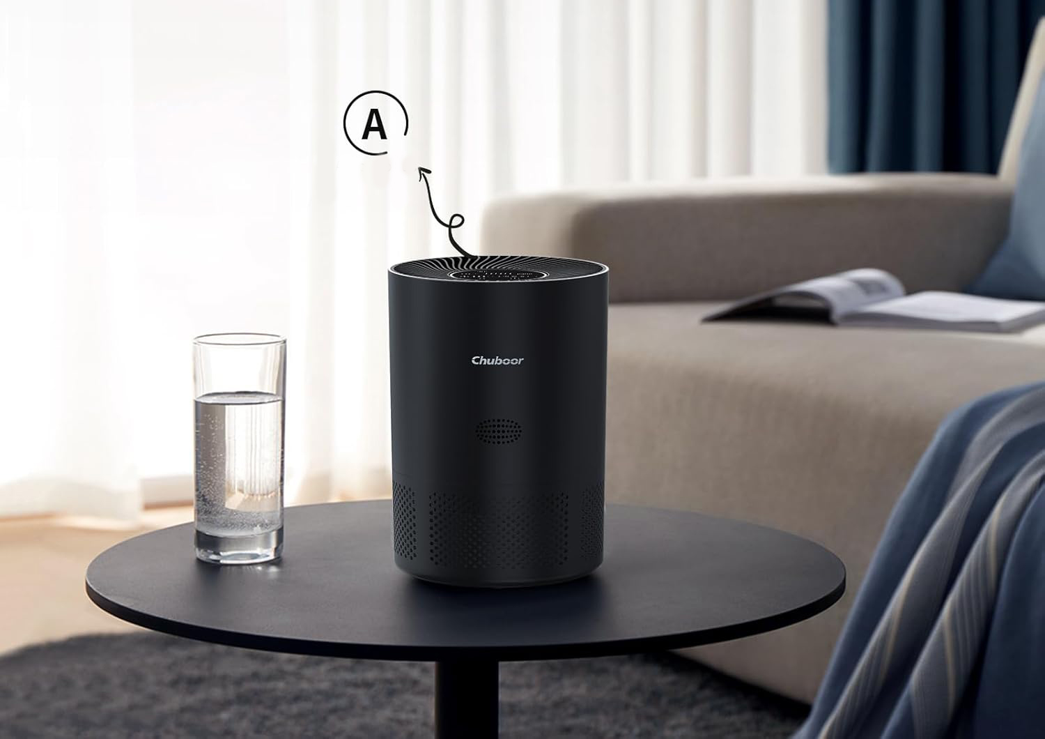 Oczyszczacz powietrza HEPA Chuboor do sypialni