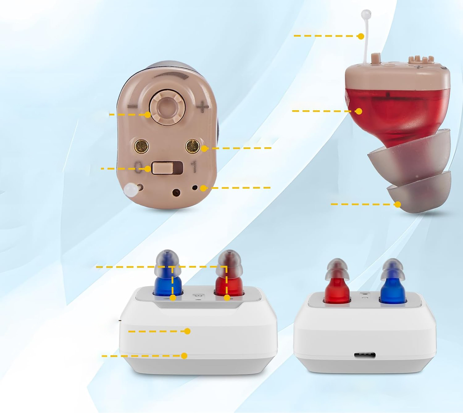 UŻYWANE Cyfrowy aparat słuchowy WEIYII VHP-1631 dla dorosłych 32 kanały