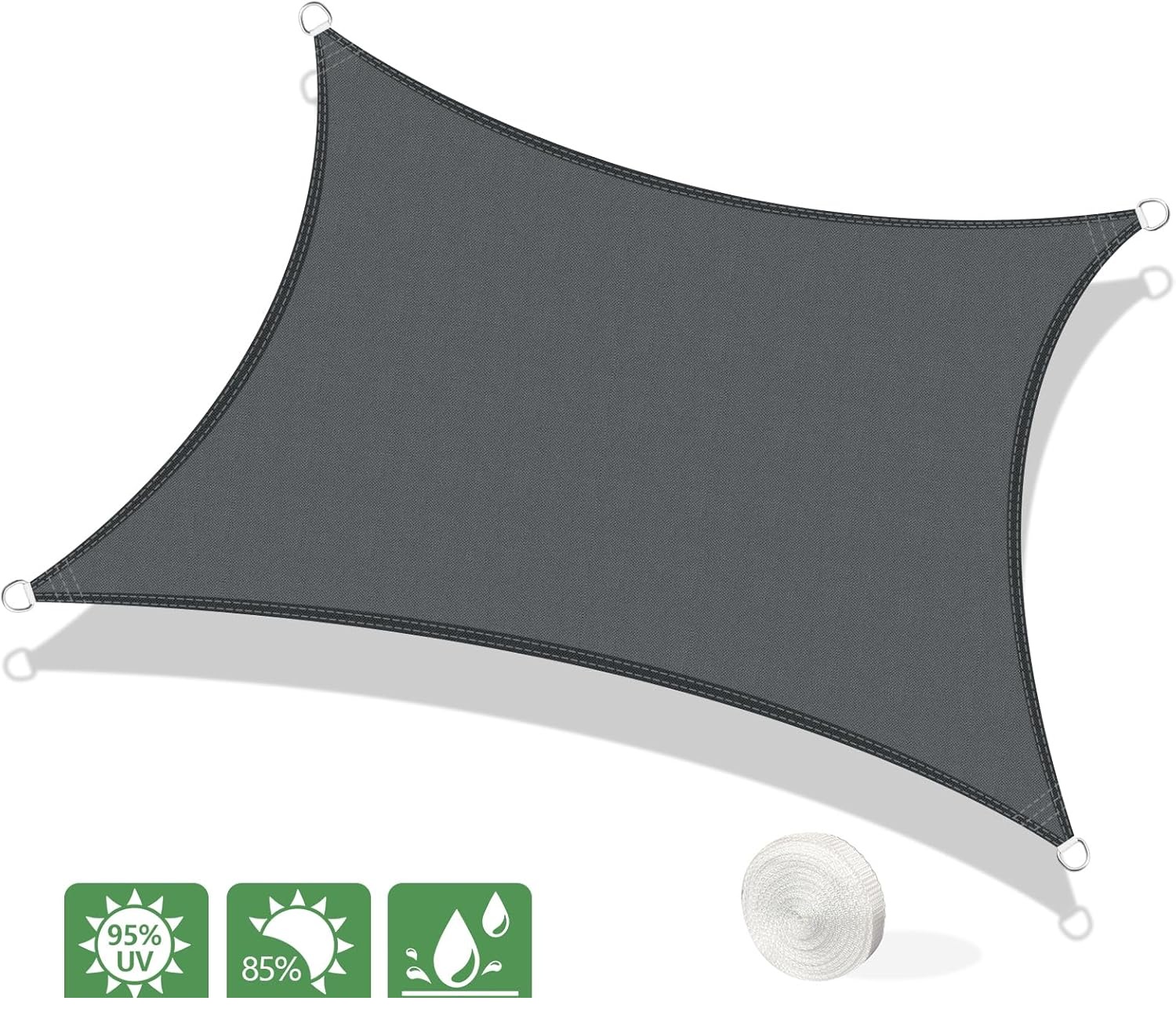 Żagiel ogrodowy przeciwsłoneczny Axt Shade 2x2 m wodoodporny antracyt