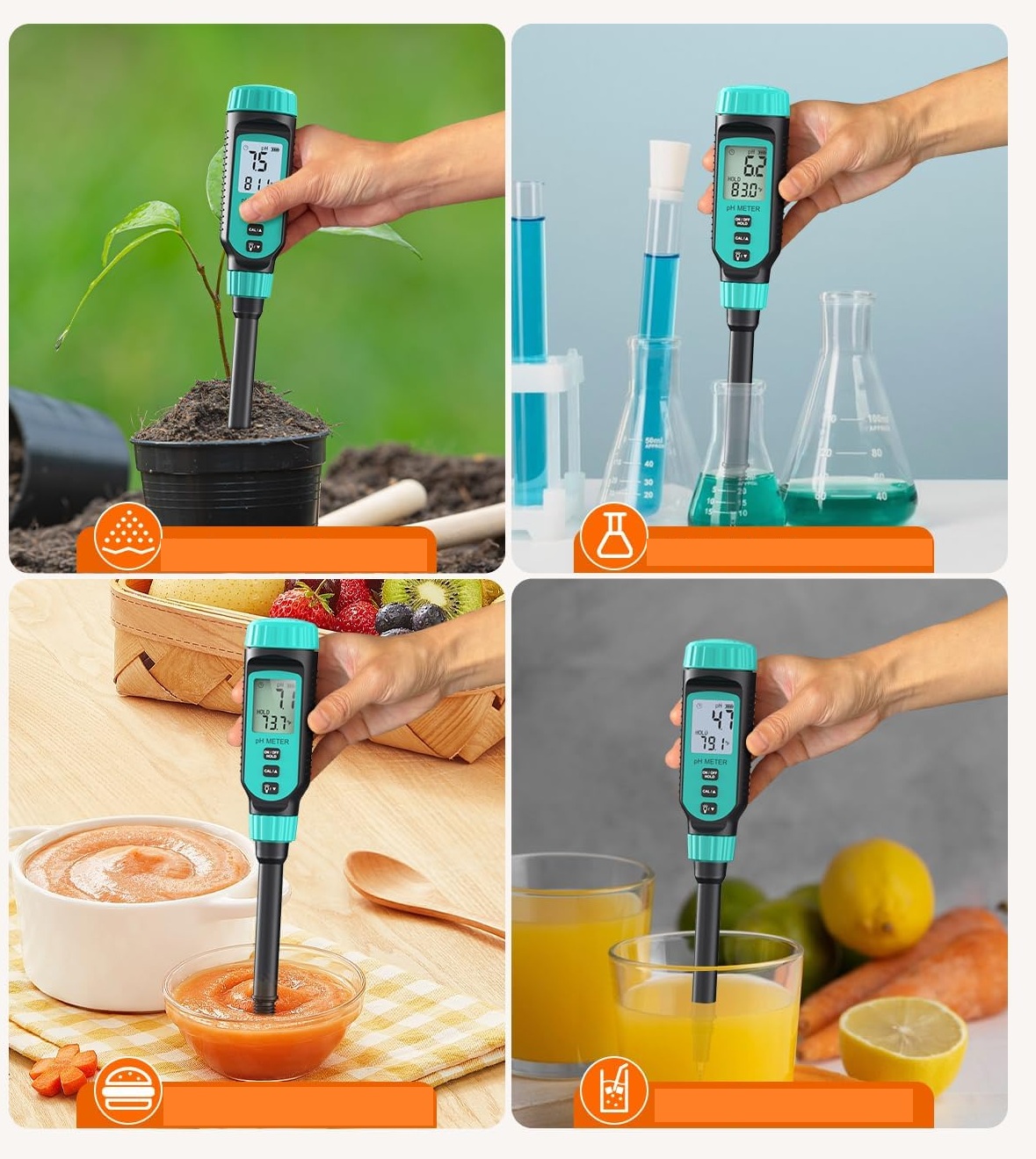 Tester gleby cyfrowy z sondą i wyświetlaczem LCD Tadeto TE027