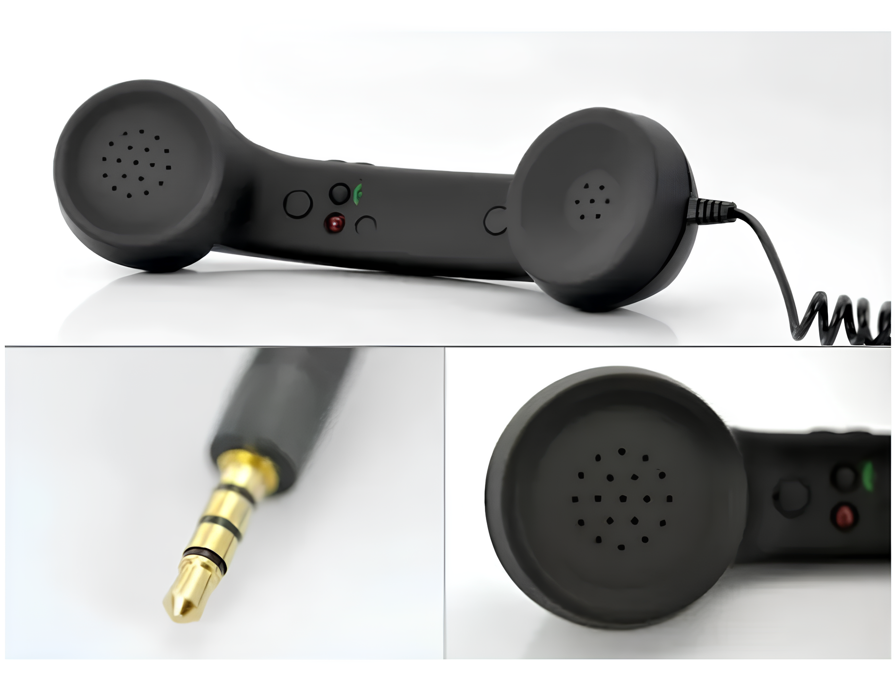 Zestaw słuchawkowy RESTEQ, Słuchawki retro do smartfonów czarne