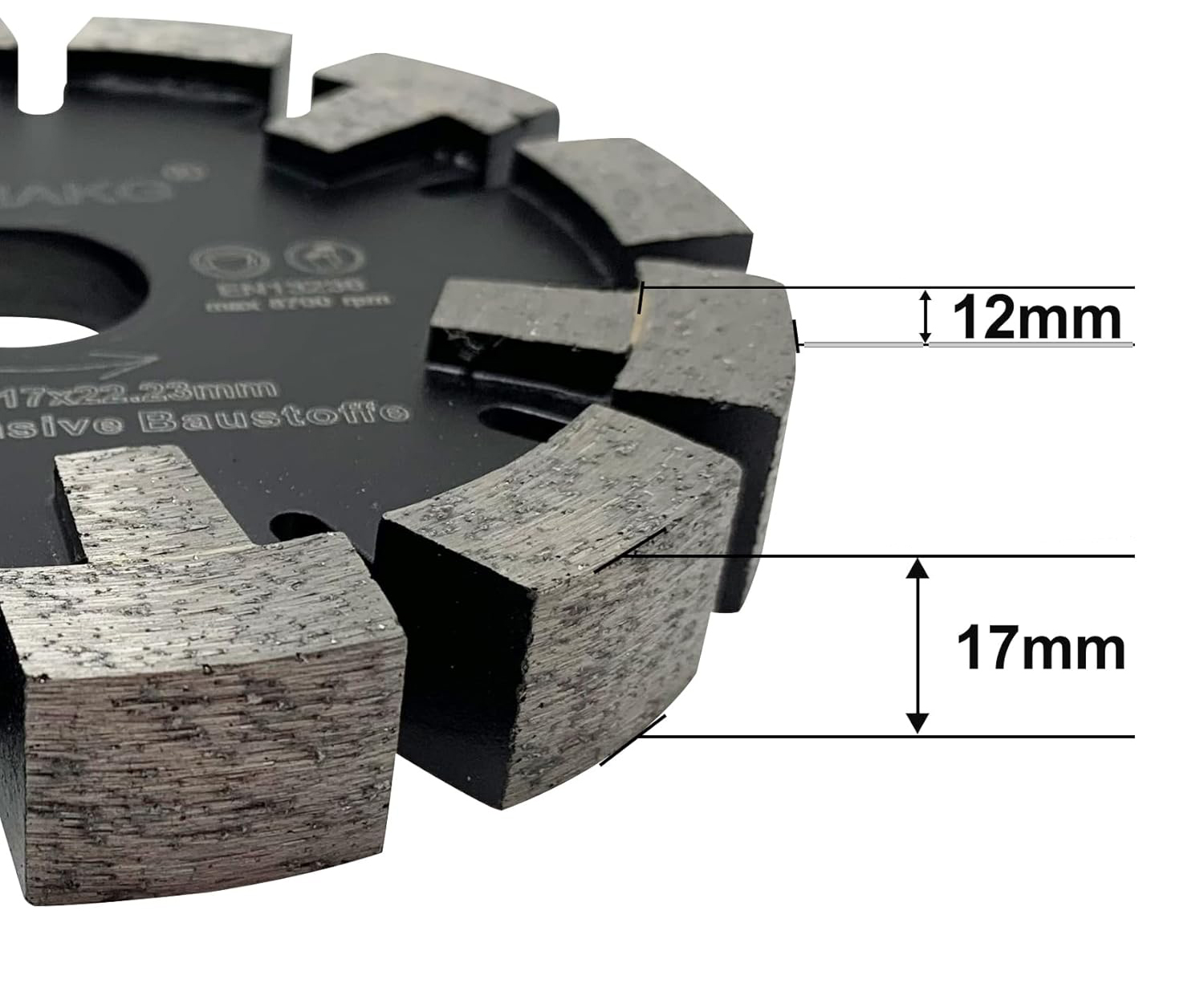 Frez diamentowy GVHAKG Tuck Point 120 x 17 x 12 x 22,23 mm