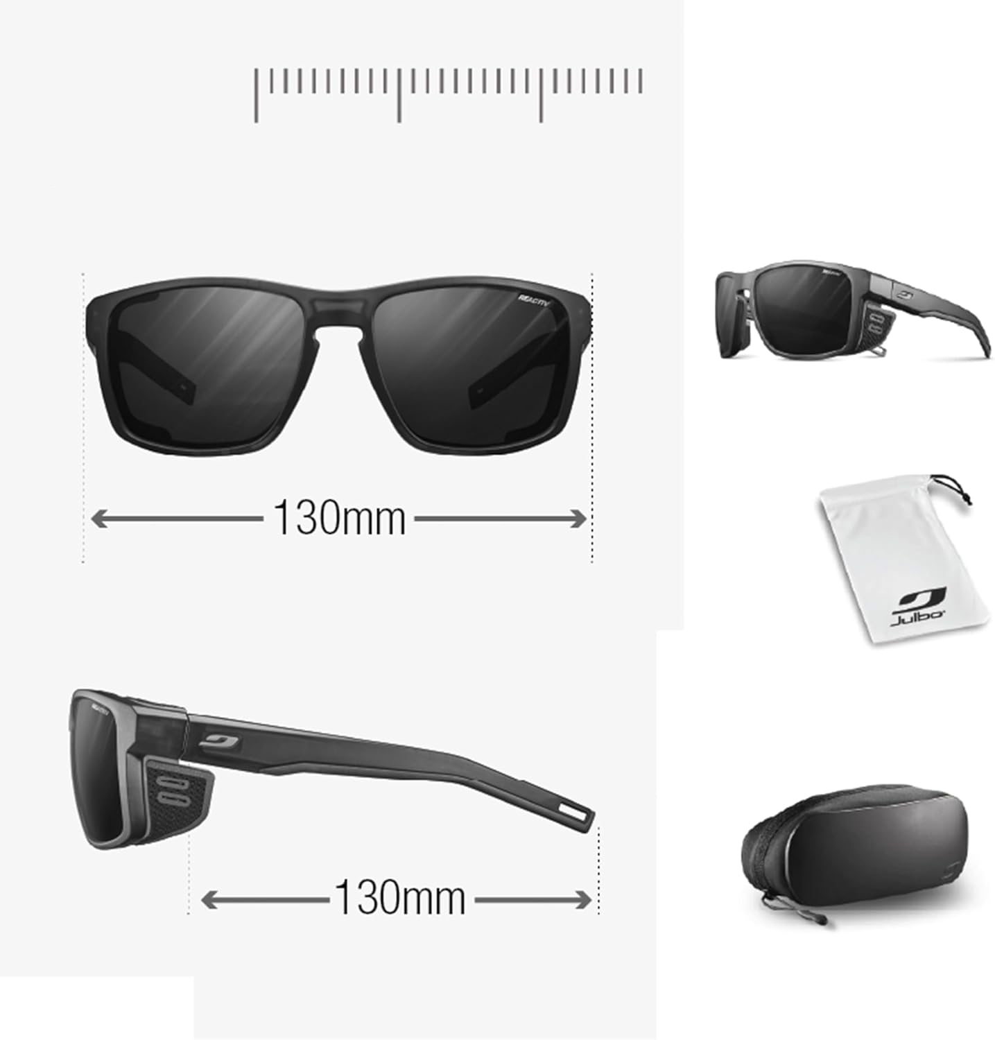 Okulary przeciwsłoneczne Julbo Shield Glacier z wymiennymi osłonami UV100%