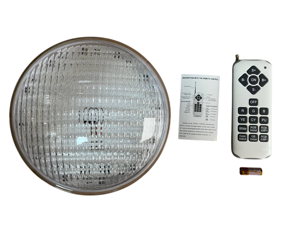 Lampa LED Kingwen 40W RGBW IP68 12V do basenu i akwarium zanurzeniowa