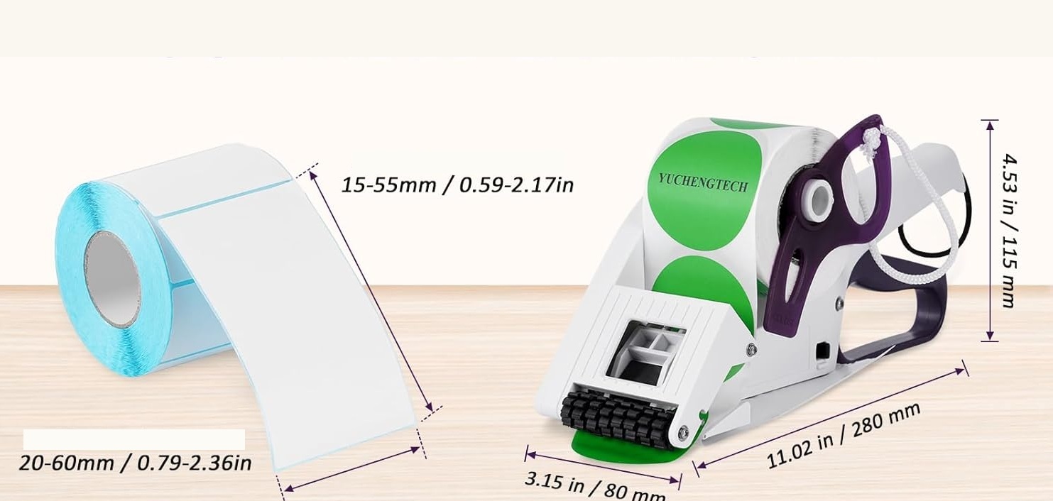 Aplikator etykiet ręczny YUCHENGTECH do etykiet o szerokości 20 mm-60 mm