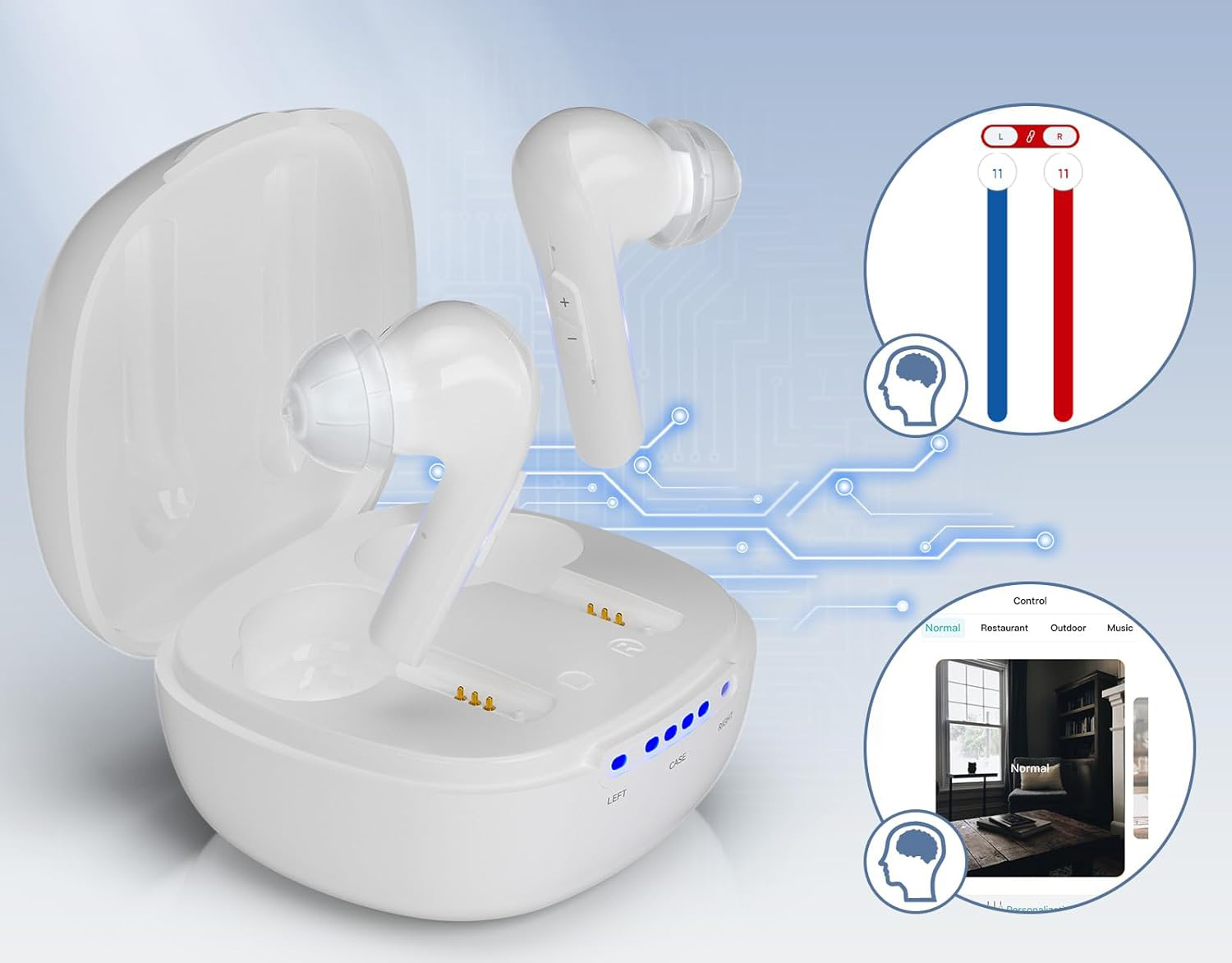 Aparat słuchowy wzmacniacz słuchu Retekess JH-A32E 16 kanałów APP