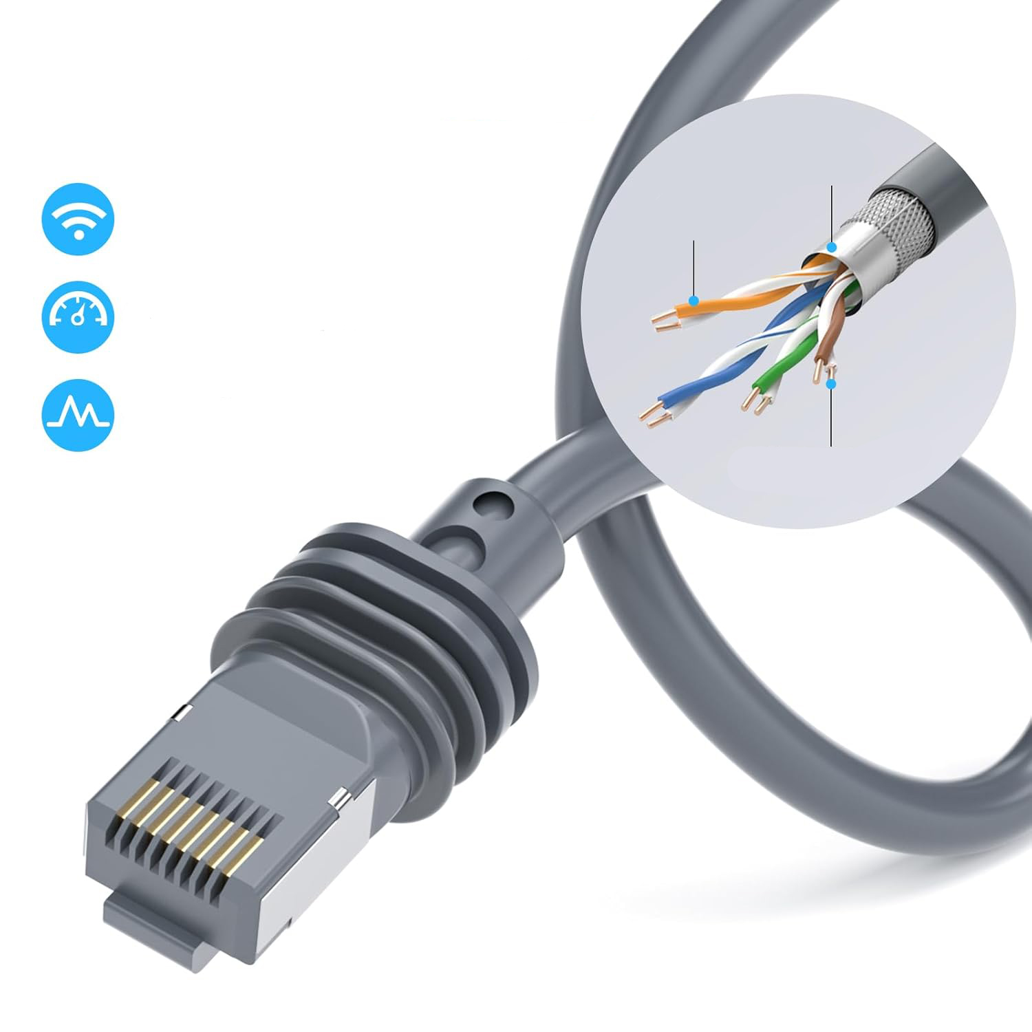 Używany Kabel przedłużający PonJel RJ45 do satelity Starlink V3, 23 metry