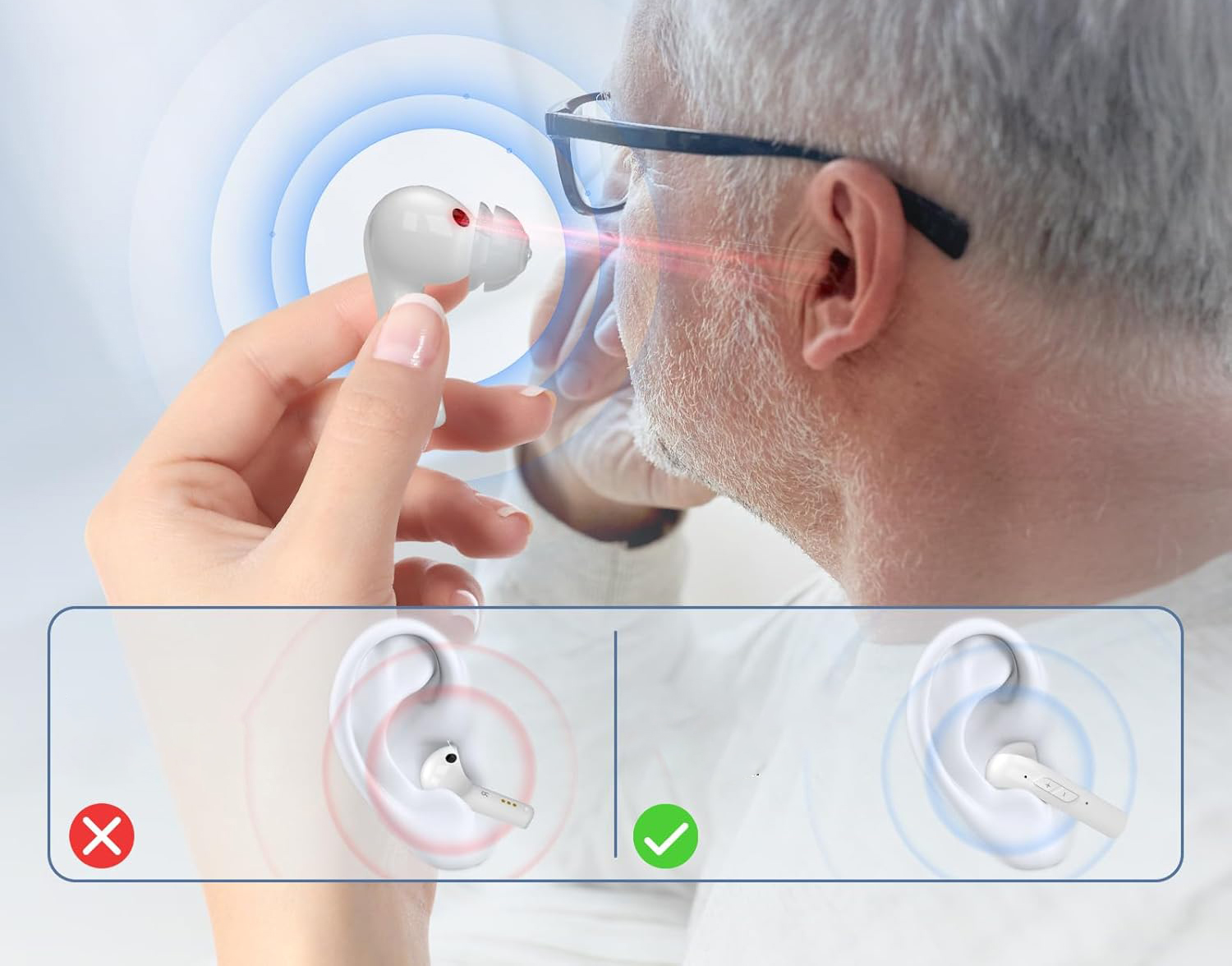 Aparat słuchowy wzmacniacz słuchu Retekess JH-A32E 16 kanałów APP