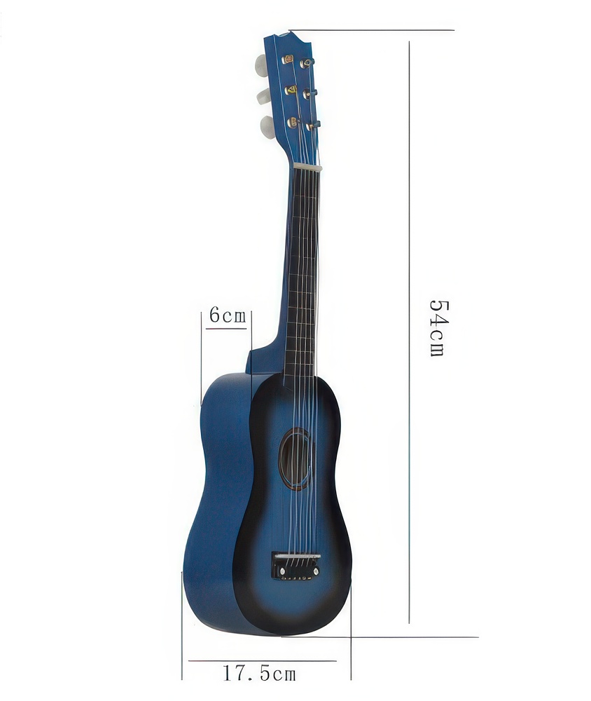 Gitalele niebieskie 6-strunowa mini gitara hybryda ukulele podróżna hit