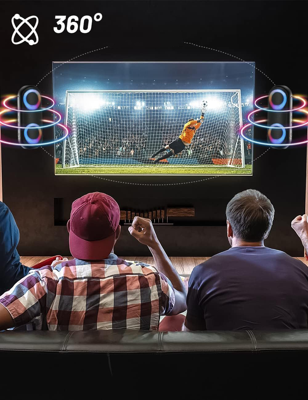 Głośnik Bluetooth NOTABRICK z oświetleniem RGB, 30 W, IPX7, czarny