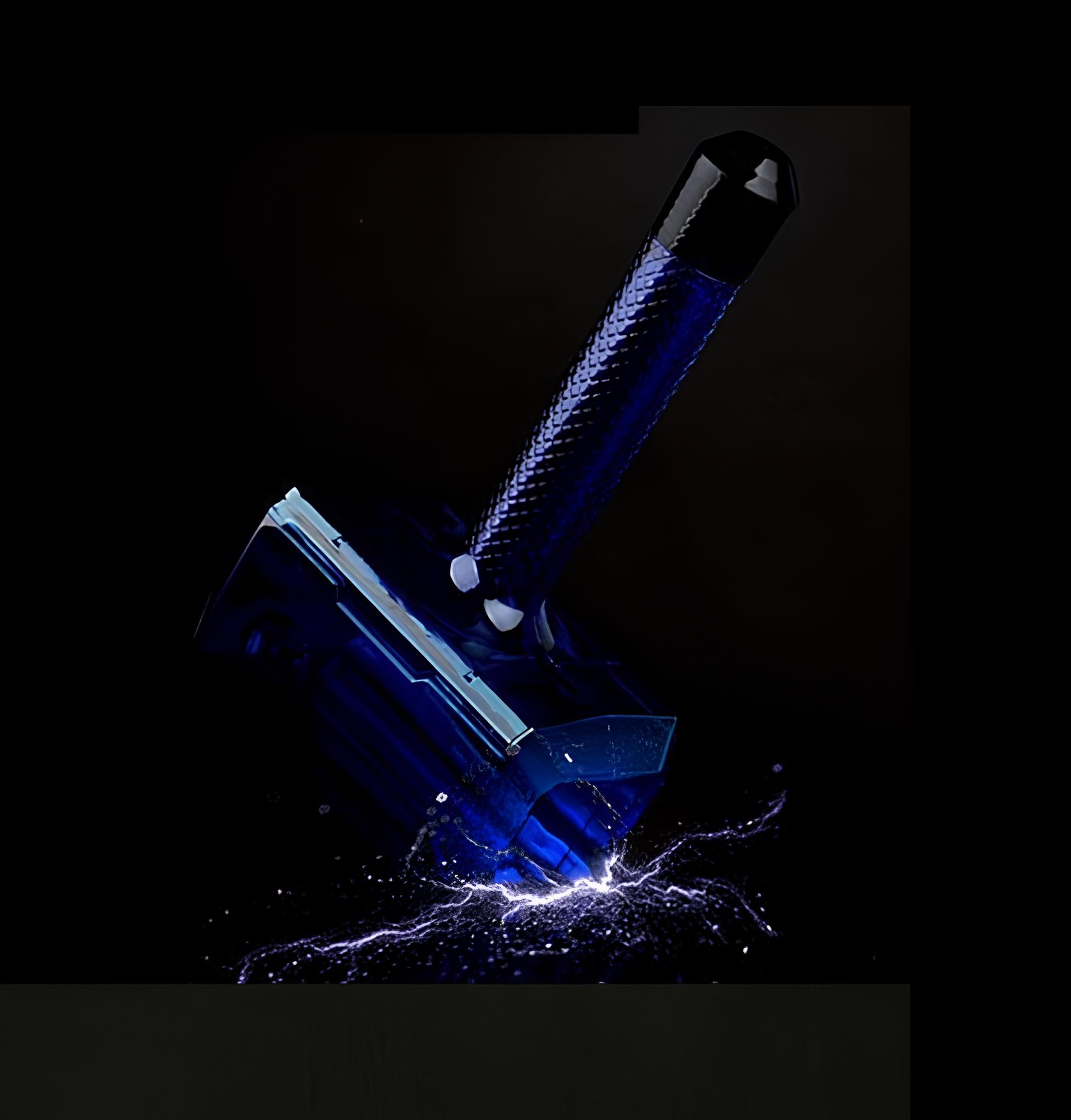 Butelka na wodę RESTEQ w kształcie młota Thora, butelka Mjolnir, niebieska