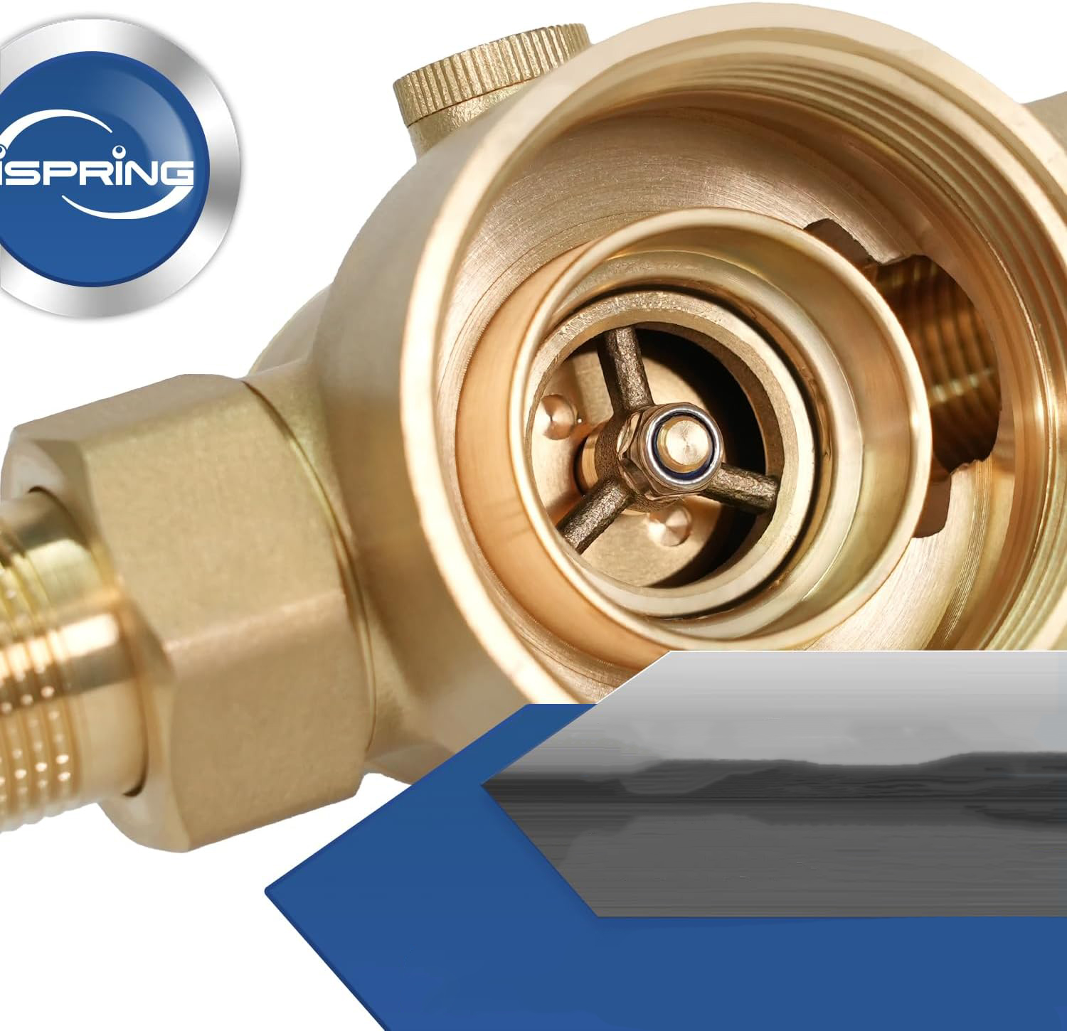 Filtr płukania wstecznego iSpring z reduktorem ciśnienia, 50 mikronów