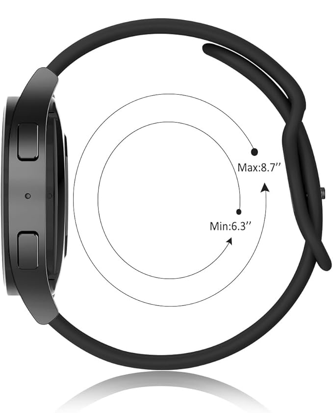 Paski silikonowe do zegarka AK 4 szt. 20/22 mm z szybką wymianą
