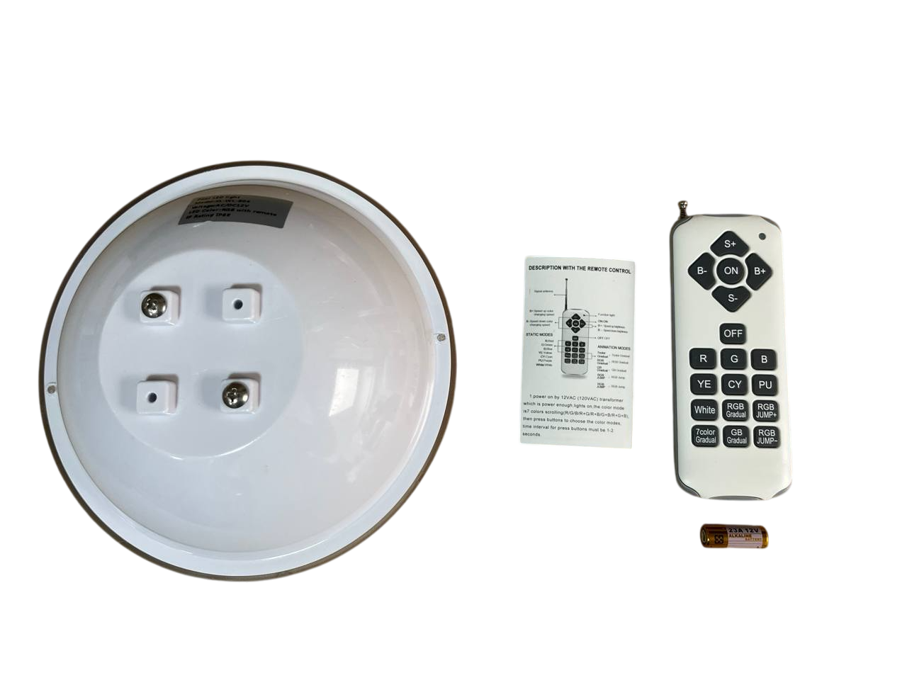 Lampa LED Kingwen 40W RGBW IP68 12V do basenu i akwarium zanurzeniowa