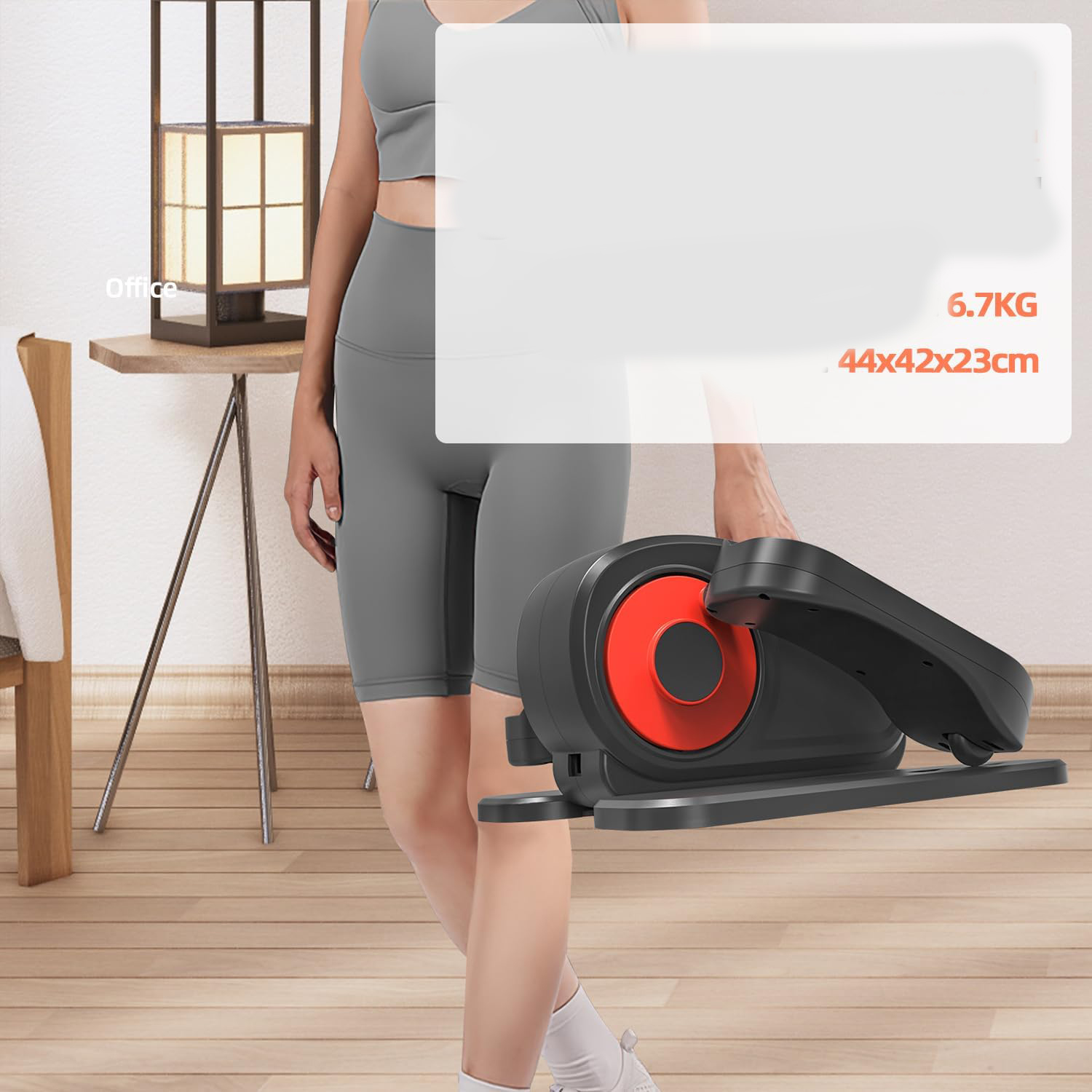 Rower rotor stacjonarny treningowy mini HOFTME eliptyczny z wyświetlaczem