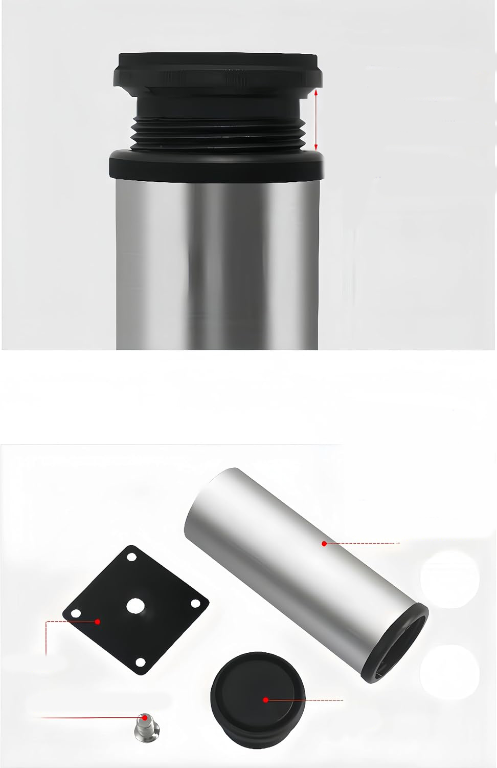 Nogi meblowe MIEGUIWOR białe 30cm do stołów i szafek