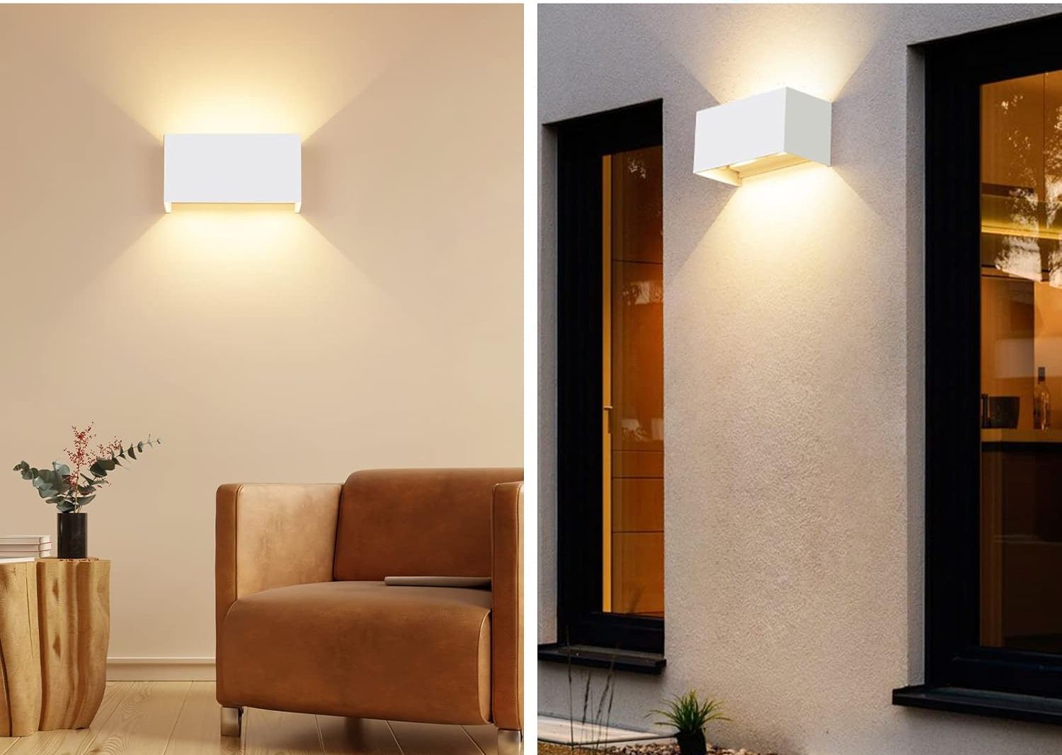 Lampa ścienna LED 24 W biała regulowana IP65 3000 K Cwycfw DCL002D 4 szt.