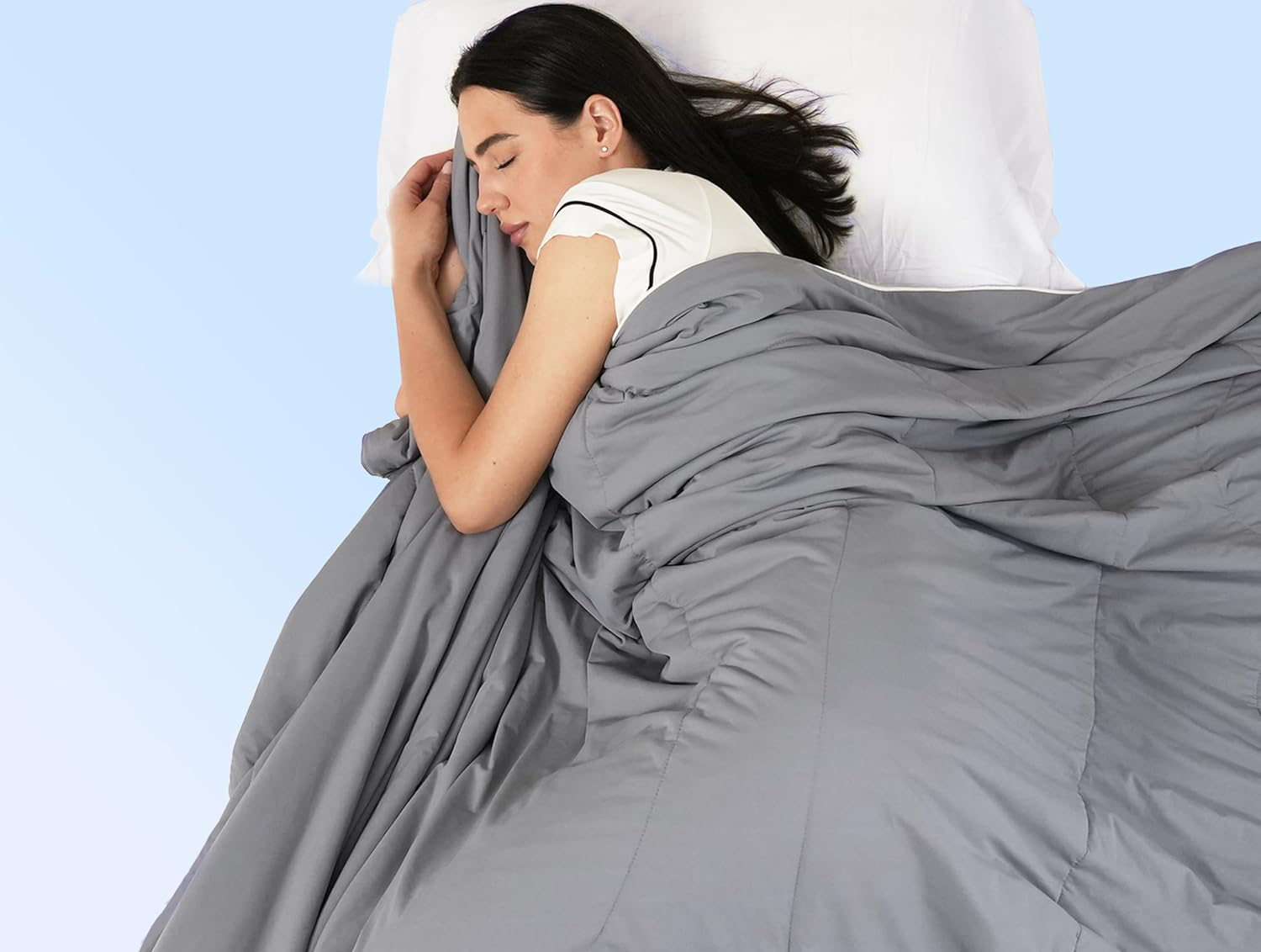 Koc chłodzący ACCURATEX 140×200 cm lekki oddychający Q-Max >0,45