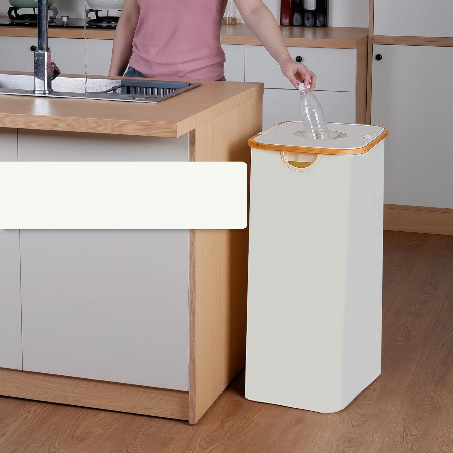 UŻYWANE  Pojemnik na butelki z kaucją iEGrow  z workiem beżowy