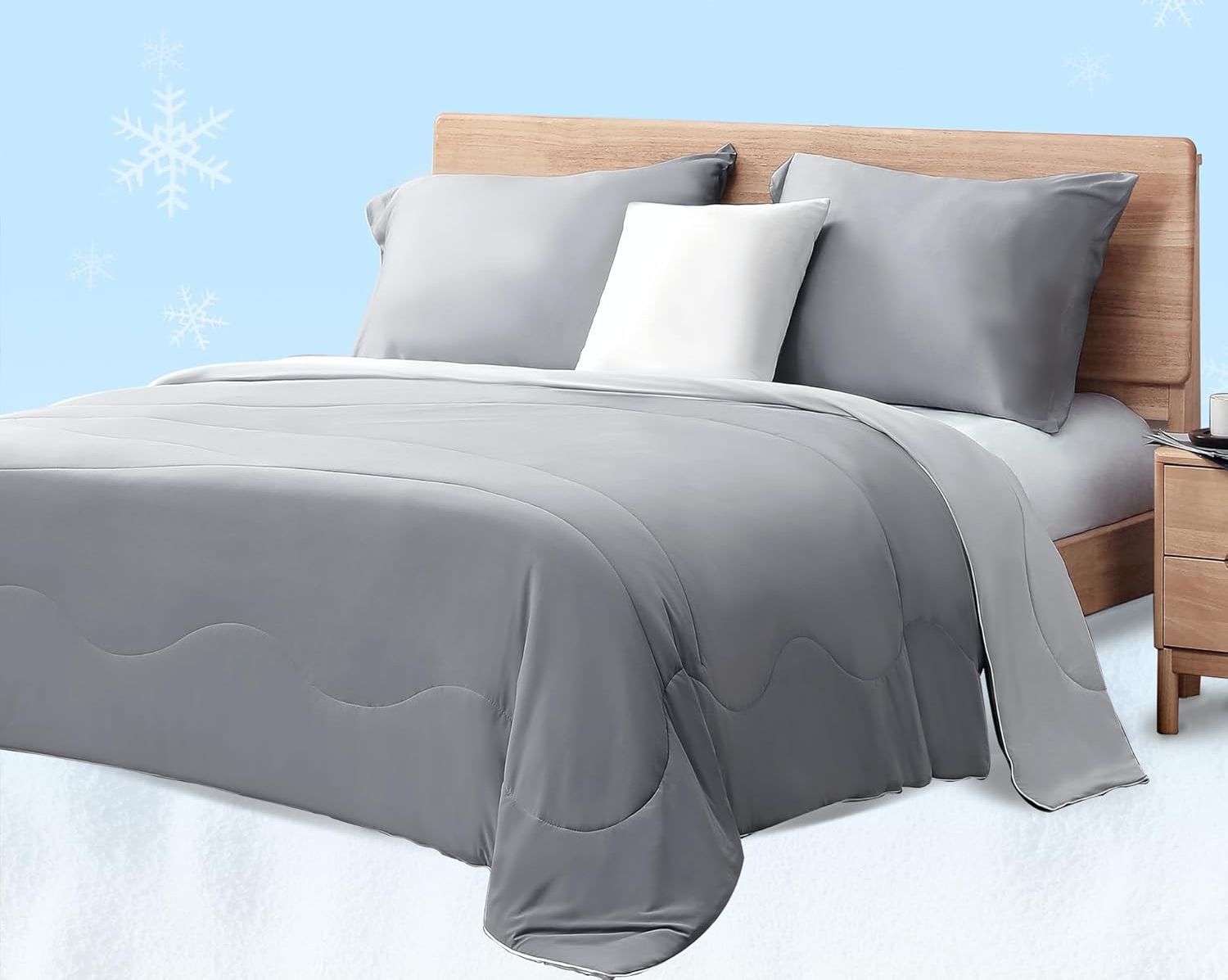 Koc chłodzący ACCURATEX 200x200 cm lekki letni oddychający i antyalergiczny