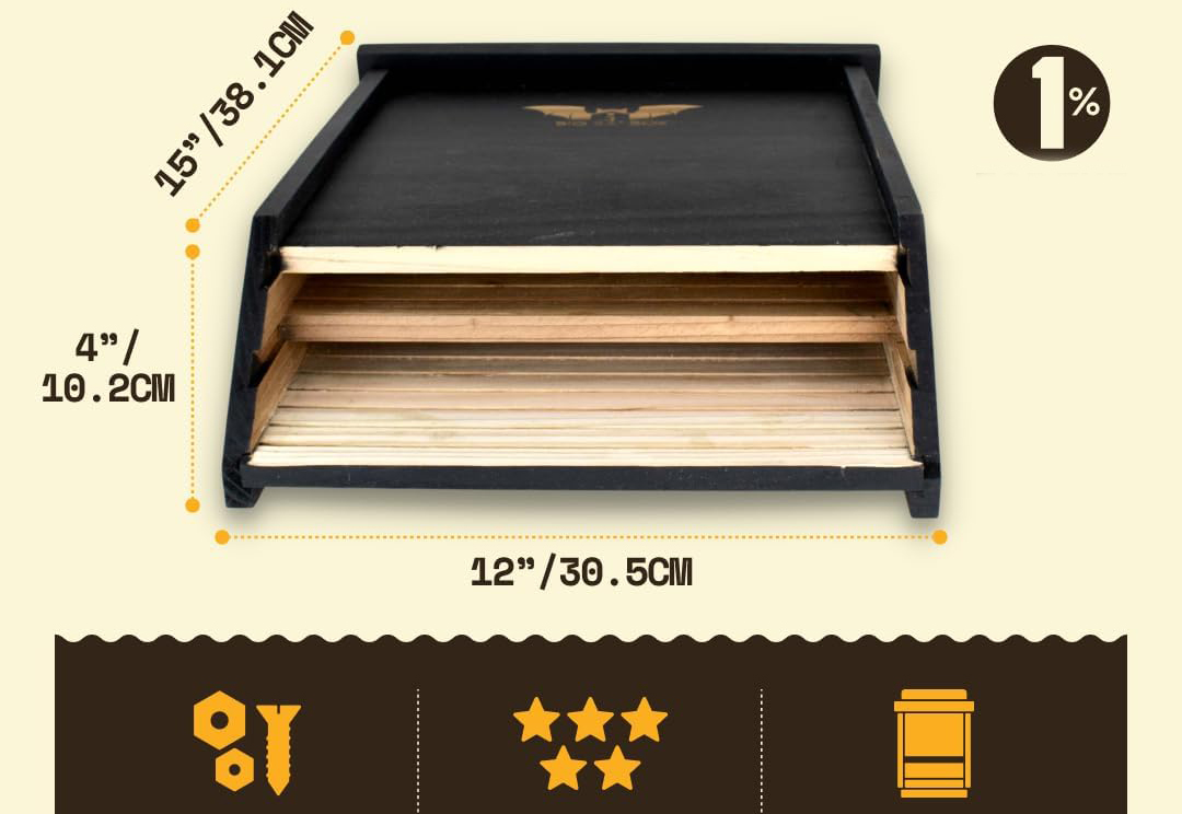 Domek dla nietoperzy WildYard dwukomorowy budka z naturalnego drewna