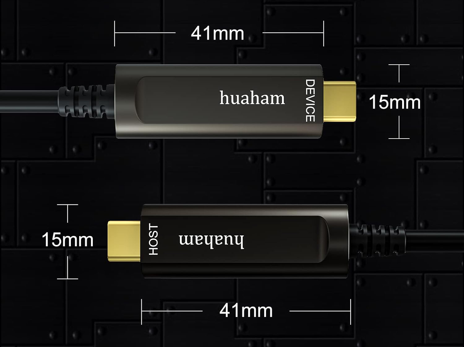 Kabel światłowodowy Huaham USB C do USB C USB 3.1, 10 Gb/s, do 50 stóp 10m