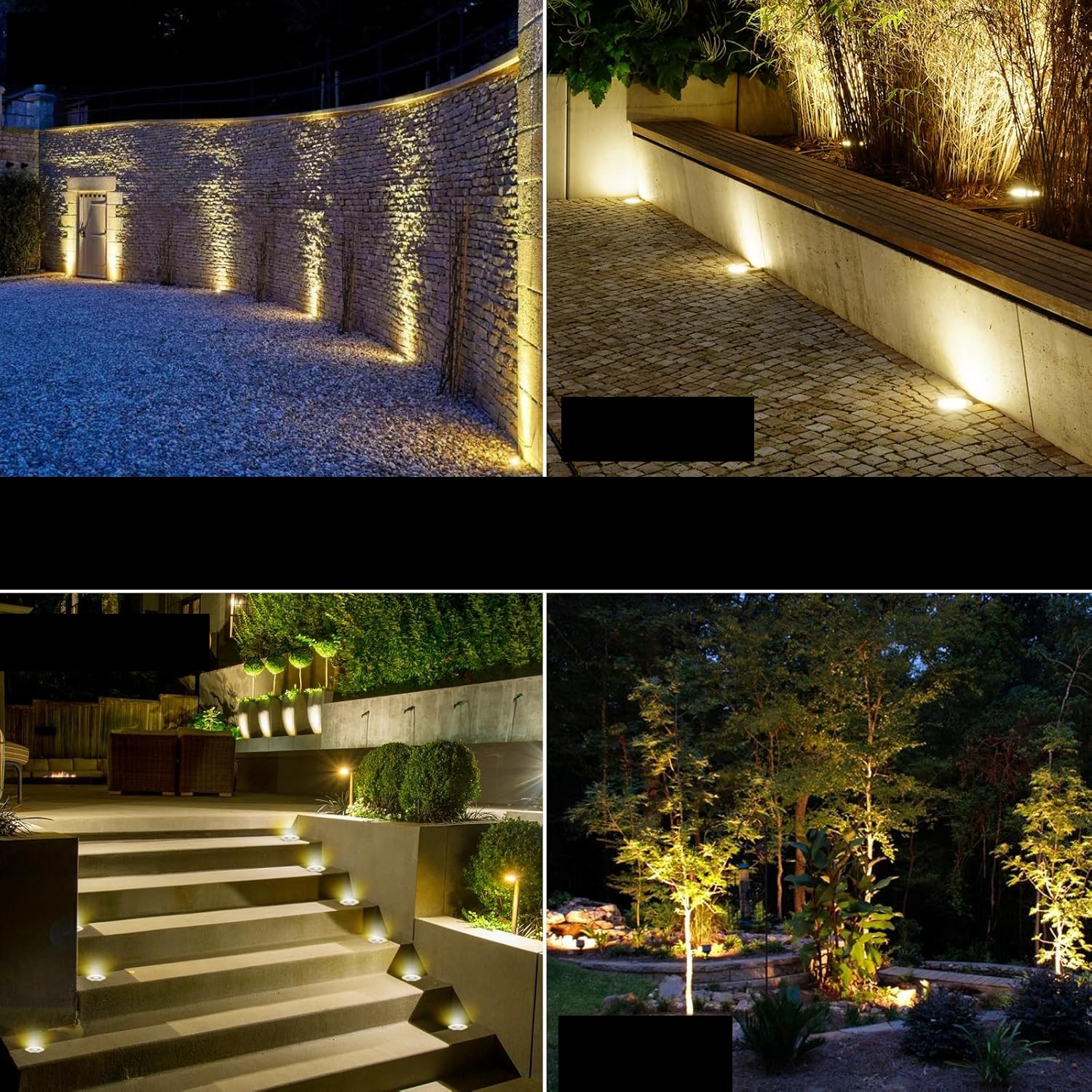 Oprawa wpuszczana do ogrodu Dailyart 3W ciepła biała IP65 4 szt POWYSTAWOWY