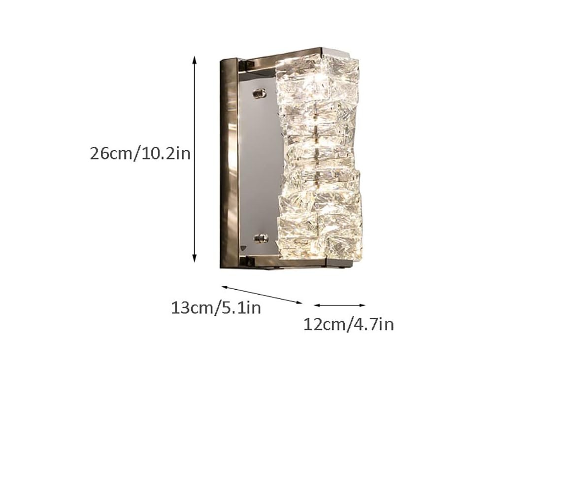 Lampa ścienna LED Sxtiger nowoczesna kryształowa regulowana srebrna