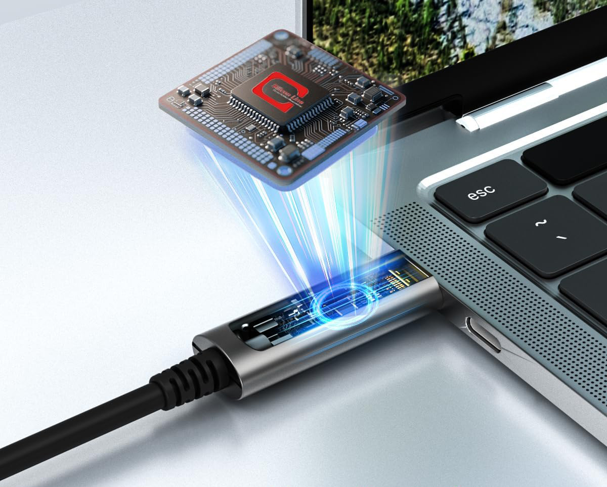 Kabel USB-C do USB-C GeoHN.G 10 m światłowodowy 10Gbps POWYSTAWOWY