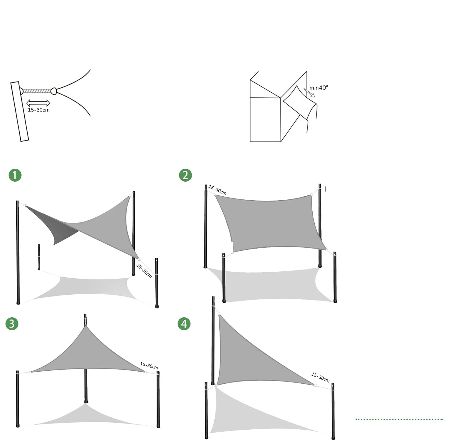 Żagiel ogrodowy przeciwsłoneczny Axt Shade 2x2 m wodoodporny antracyt