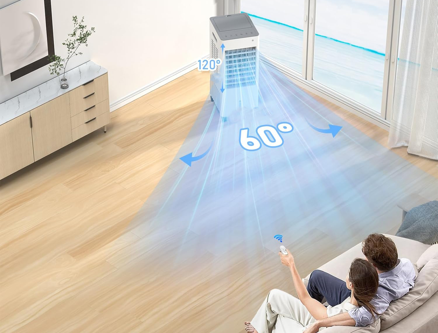 Klimatyzator przenośny 4w1 A++ Eysddifr YZ-1000R (z defektem)