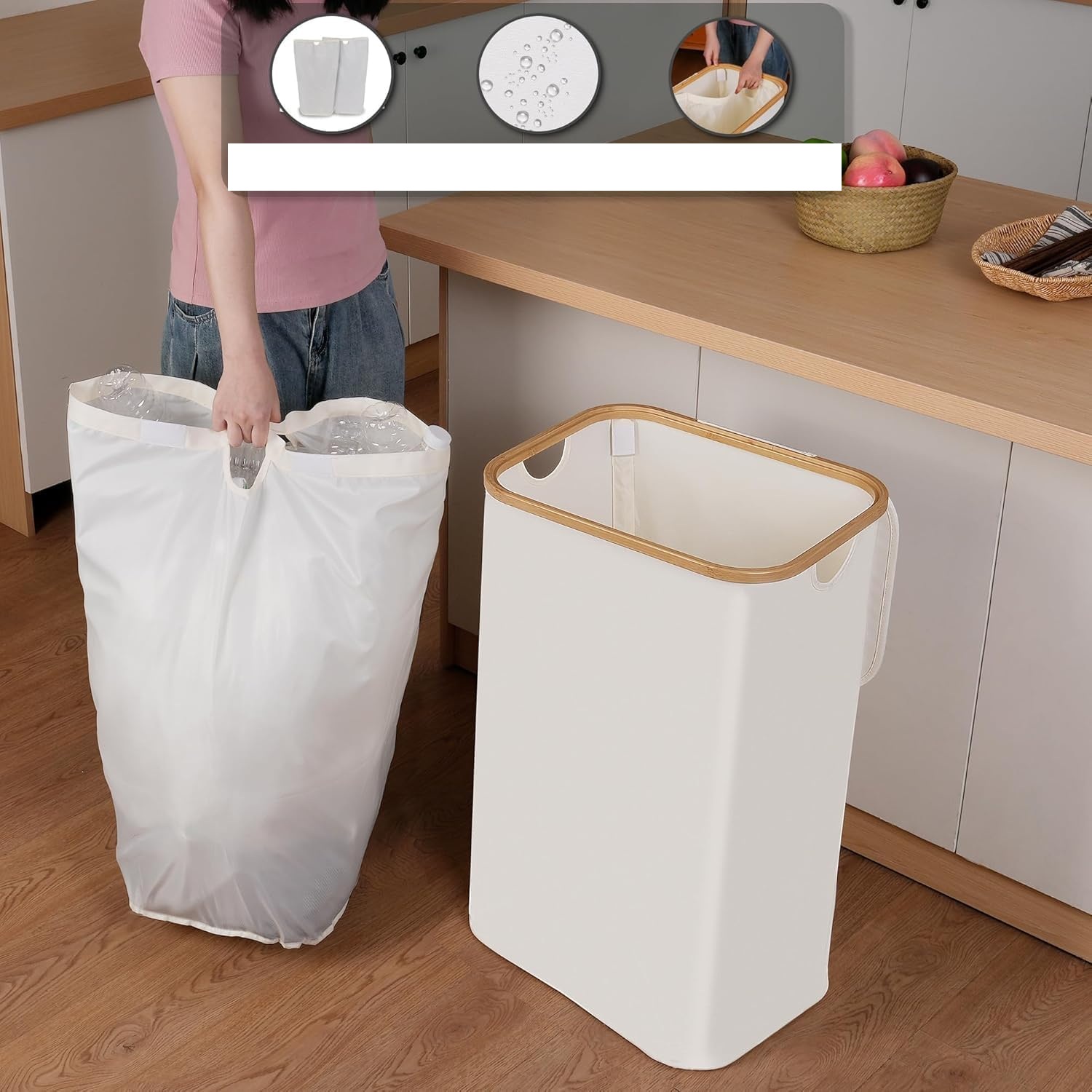 UŻYWANE  Pojemnik na butelki z kaucją iEGrow  z workiem beżowy