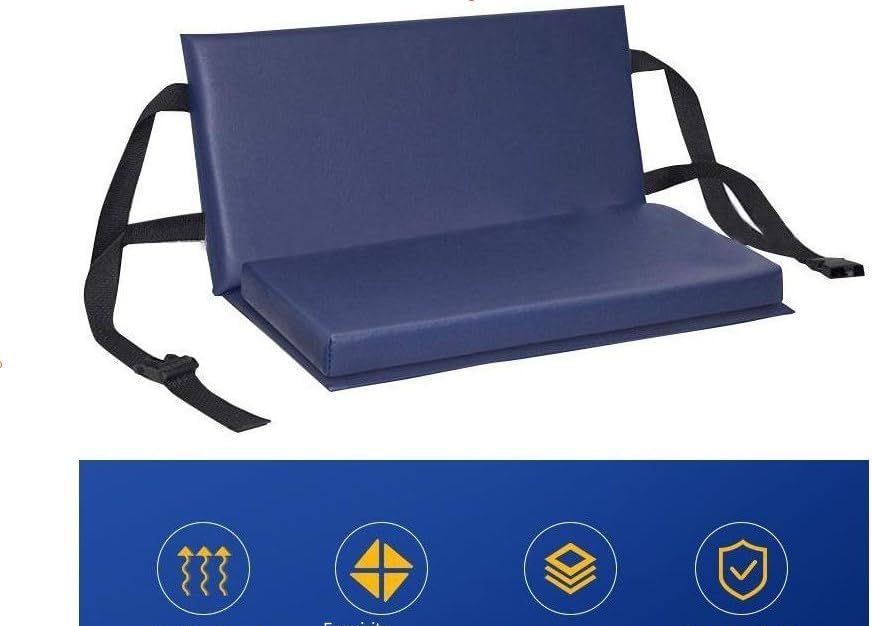 Podnóżek do wózka inwalidzkiego Fyearfly z eko skóry niebeski