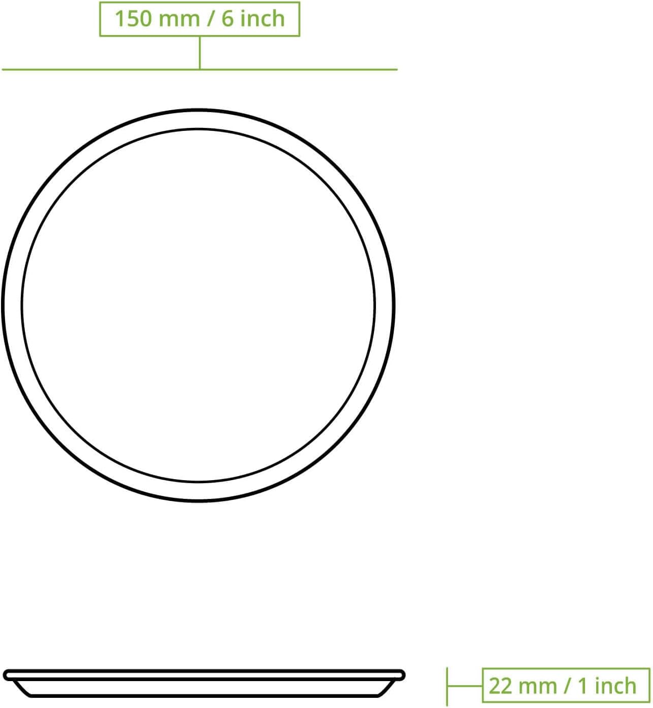 Talerze jednorazowe biodegradowalne z liści palmowych BIOZOYG 15cm 125zt.