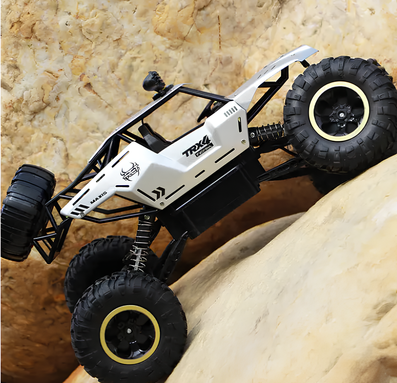 Samochód sterowany radiowo z napędem na wszystkie koła i światłami LED