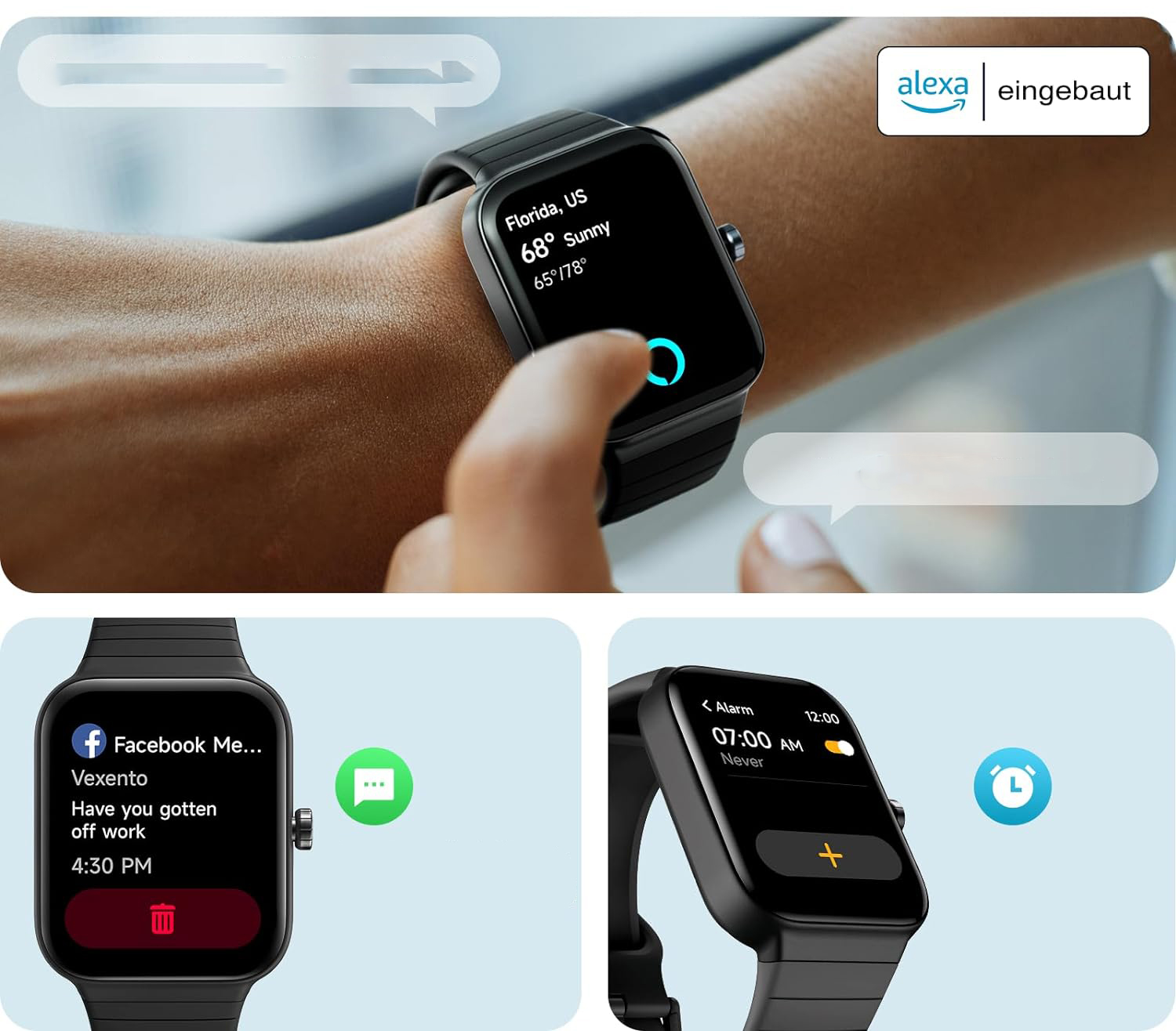 Smartwatch IDW15, IP68 dla Android/iOS, bez oryginalnego kabla, Powystawowy